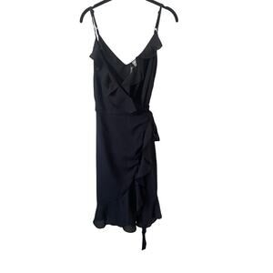 NWT ASOS Curve Strappy Ruffle Mini Dress Wrap Dress Adjustable‎ LBD Dainty Plus